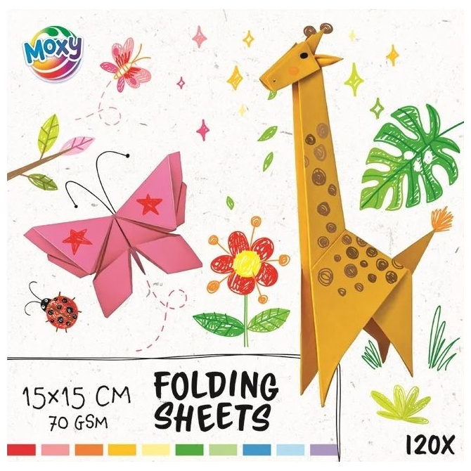 Papíry na origami 15x15cm (120ks) barevné