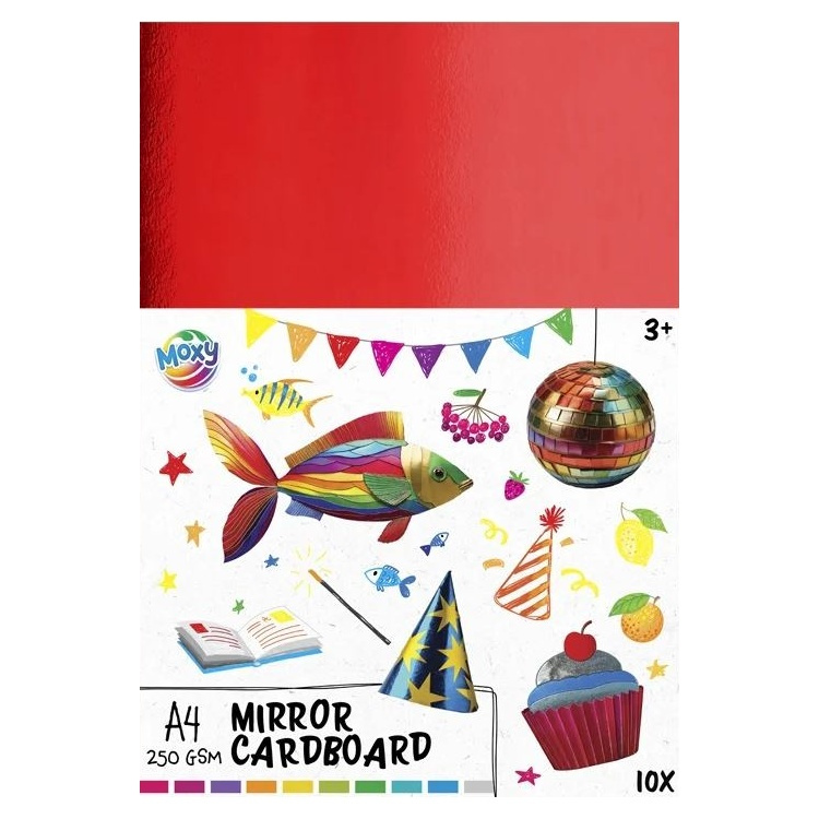 Zrcadlový papír A4 (metalický karton) mix barev (10ks)