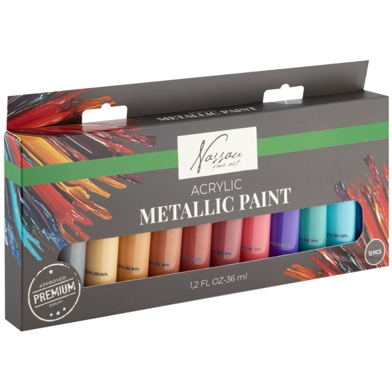 Akrylové barvy metalická sada (12x36ml)