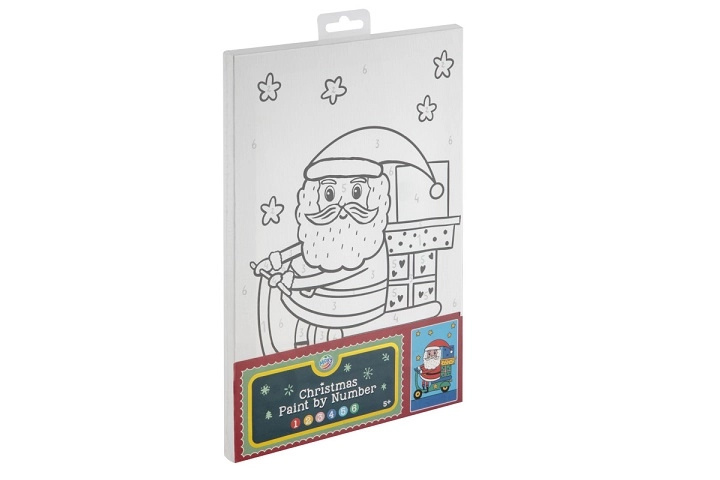 CCG XMAS malování podle čísel na plátně – Santa (30 × 19 cm)
