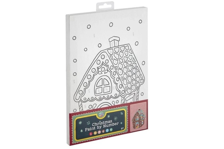 CCG XMAS malování podle čísel na plátně – perníková chaloupka 30 × 19 cm