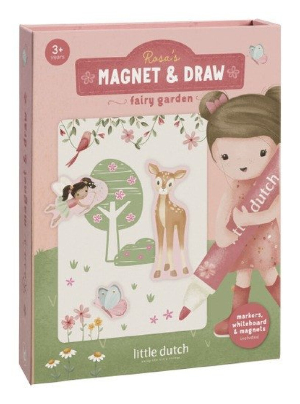 Little Dutch Knížka s magnety Rosa Fairy Garden