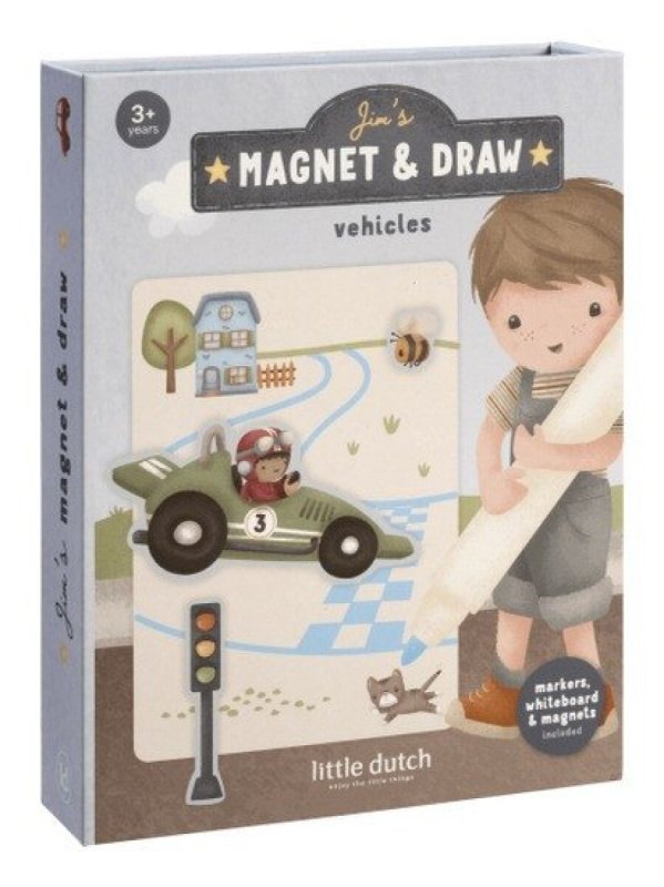 Little Dutch Knížka s magnety Jim Doprava