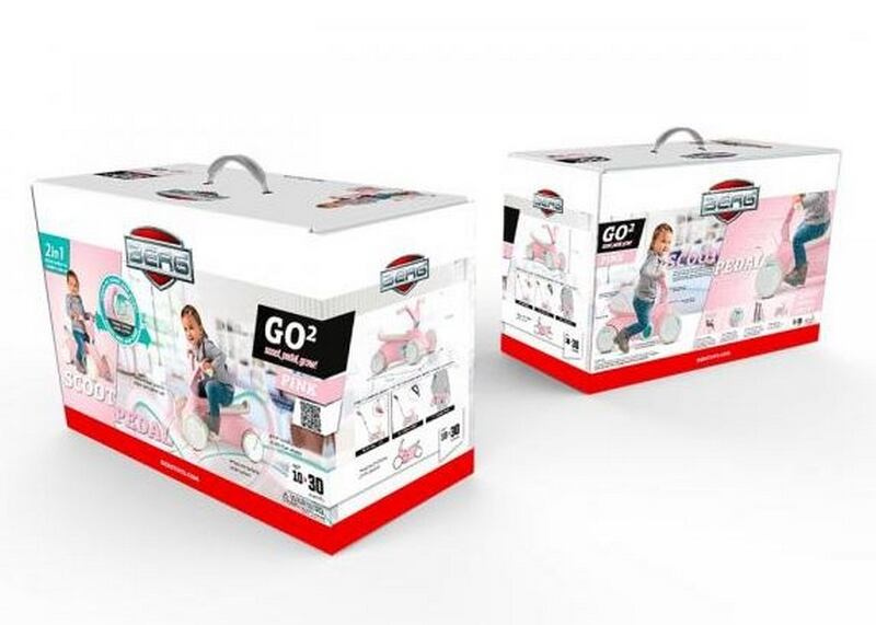 BERG GO - Odstrkovadlo se šlapkami růžové