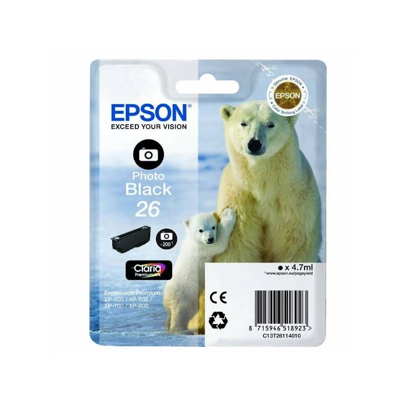 Inkoustová náplň Epson 26 / 200 stran / černá Varianta: ivi1