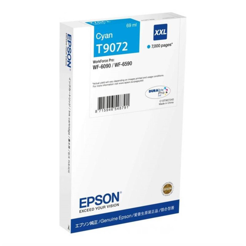 Cartridge Epson T9072 XXL  - azurový