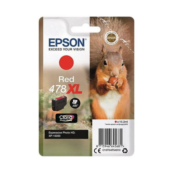 Epson 478XL Squirrel Claria Photo HD červený