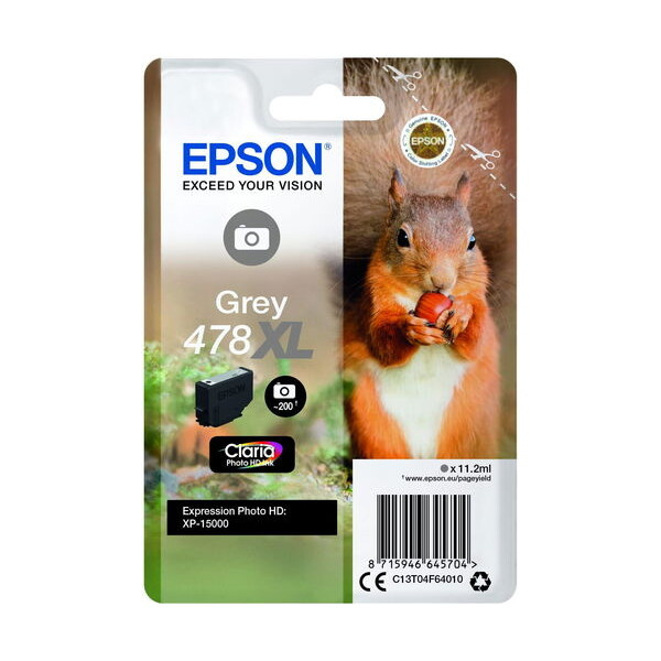 Epson 478XL Squirrel Claria Photo HD šedý