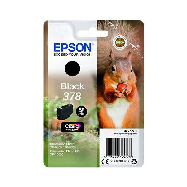 Epson 378 Squirrel Claria Photo HD černý