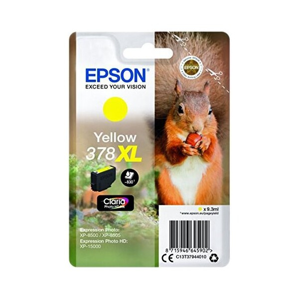 Epson 378XL Squirrel Claria Photo HD žlutý