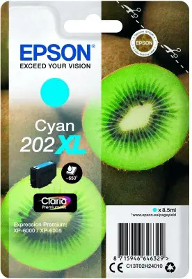 Cartridge Epson 202 XL  - azurový