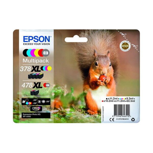 Epson 378XL / 478XL Squirrel Claria Photo HD 6barevný multipack