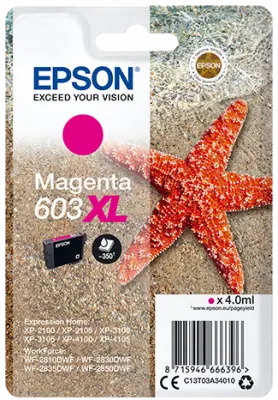 Inkoustová náplň Epson 603 XL - purpurový