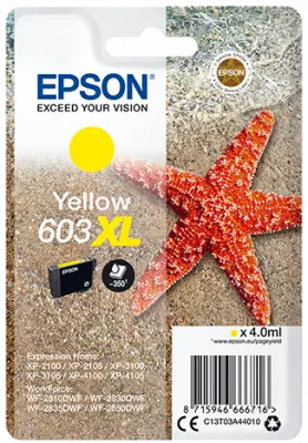 Inkoustová náplň Epson 603 XL - žlutý