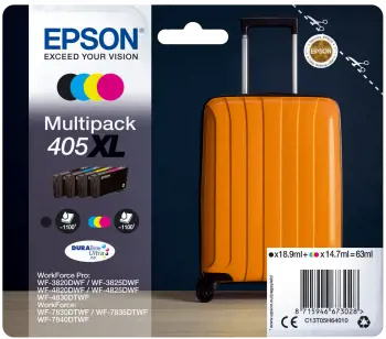 Epson 405XL Suitcase DURABrite Ultra 4barevný multipack