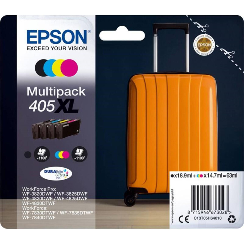 Epson 405XL Suitcase DURABrite Ultra 4barevný multipack
