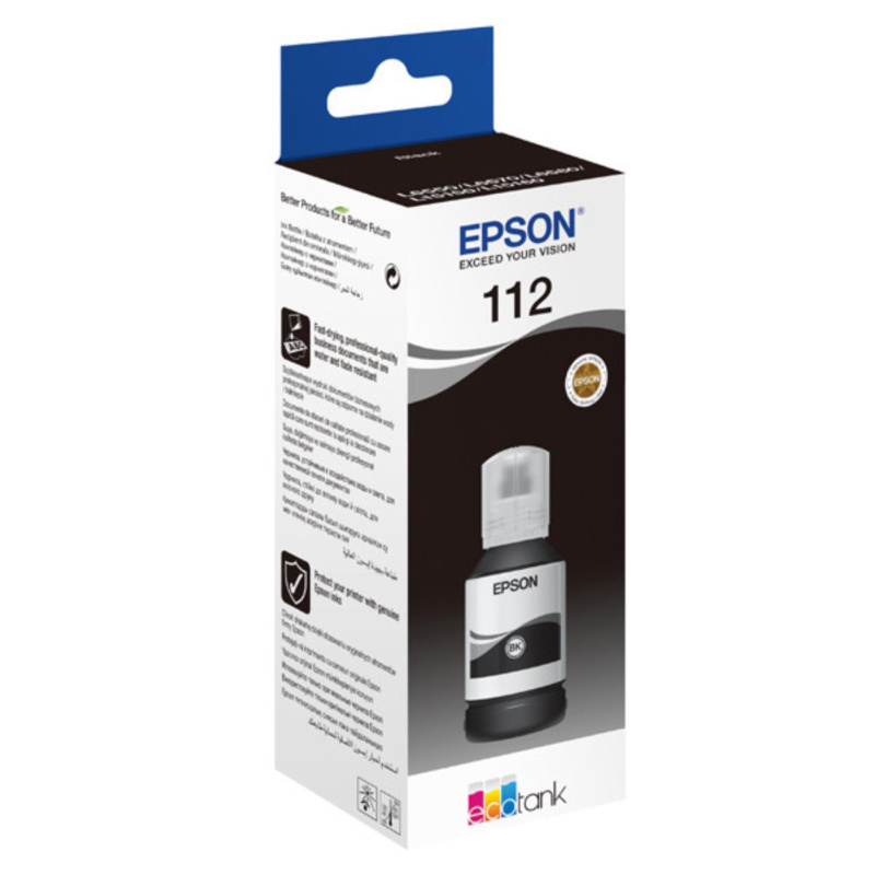 Inkoustová náplň Epson 112 EcoTank - černý