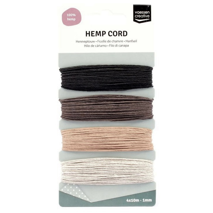 Konopný provázek - hnědo černý mix (4 × 10 m)