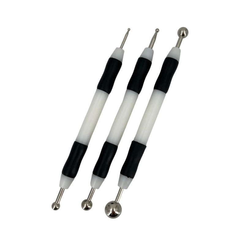 Nástroje na embosing s kulatou špičkou 2 až 12mm (3ks)