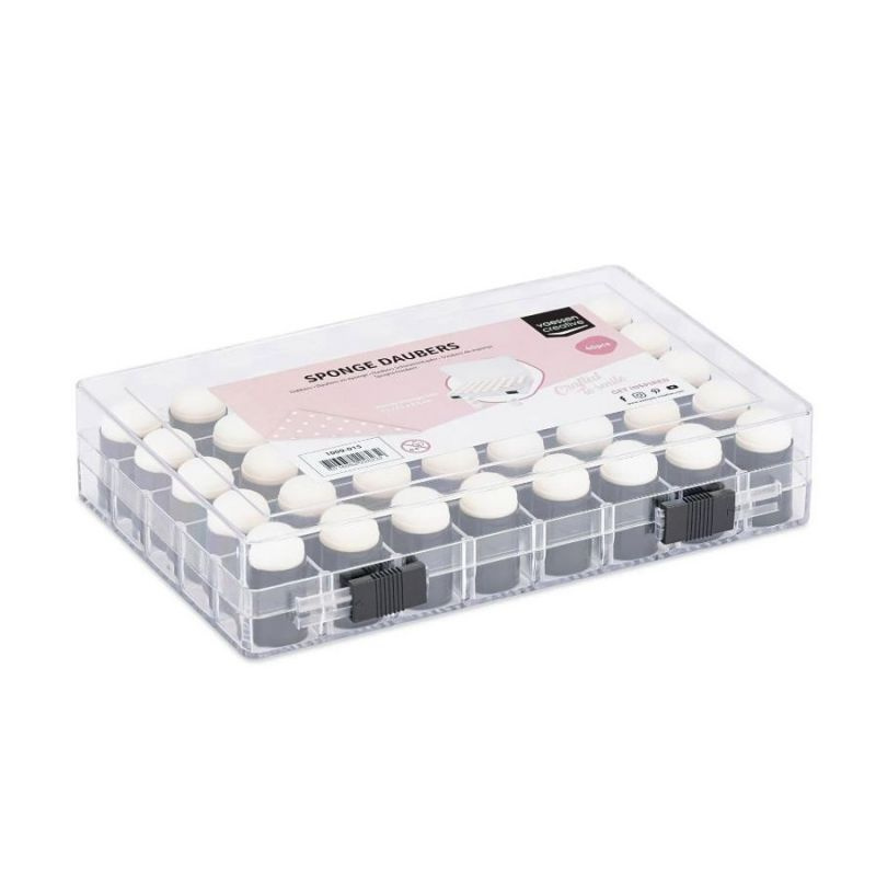 Houbičky pěnové tupovací na prst černé v boxu (40ks)