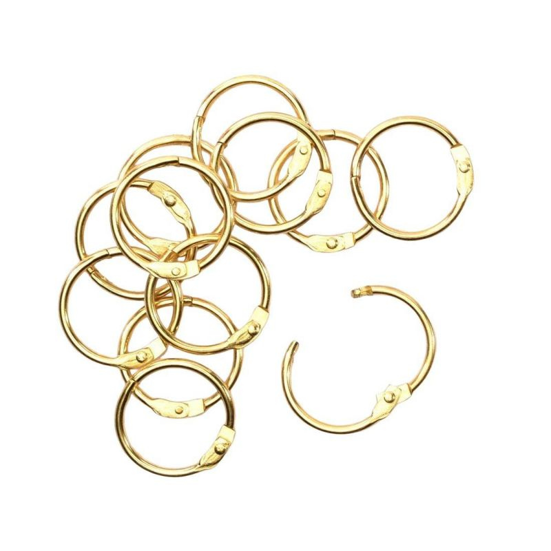 Knihařské kroužky 12ks zlaté rozměr vnitřní/vnější 25/30mm