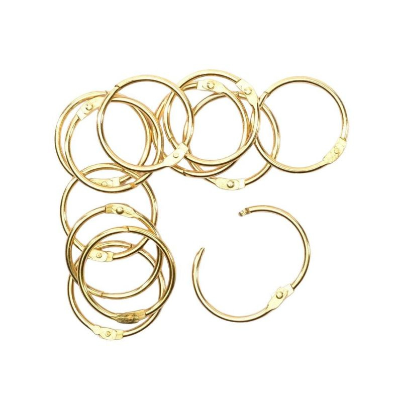 Knihařské kroužky 12ks zlaté rozměr vnitřní/vnější 32/37mm