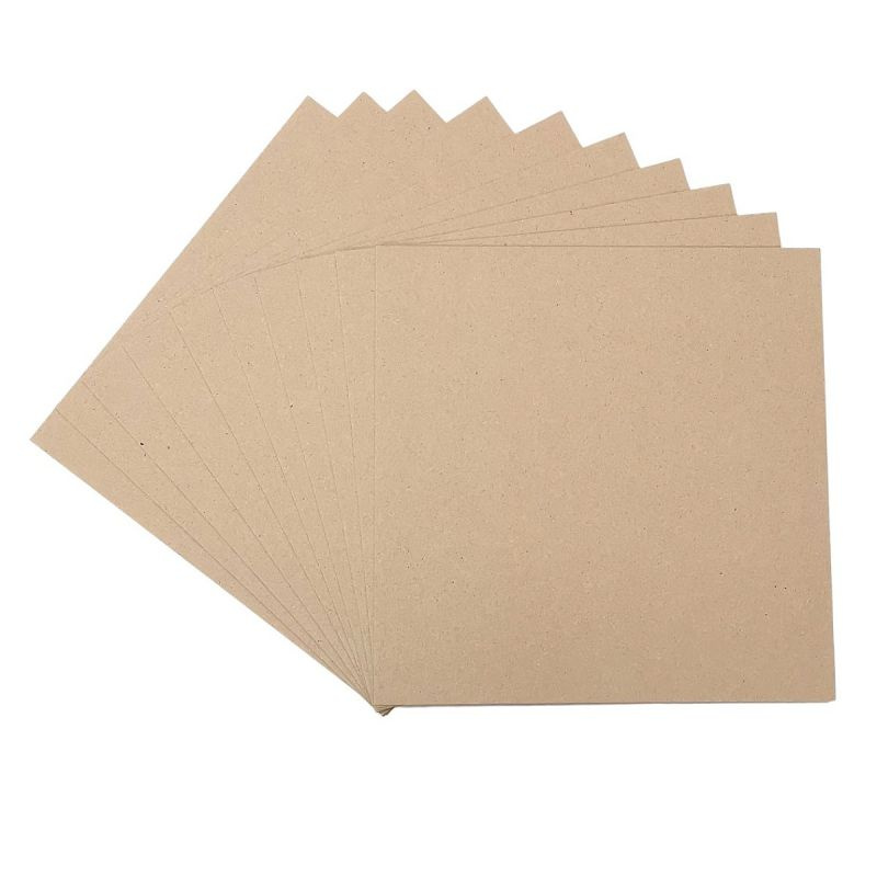 Karton - lepenka 30,5x30,5cm světlý kraft (10ks) 2mm