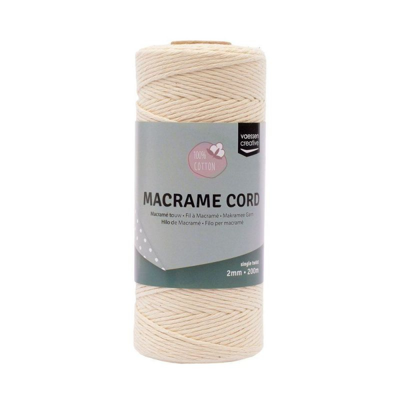 Macramé příze 2mmx200m natural