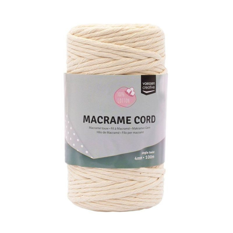 Macramé příze 4mmx100m natural