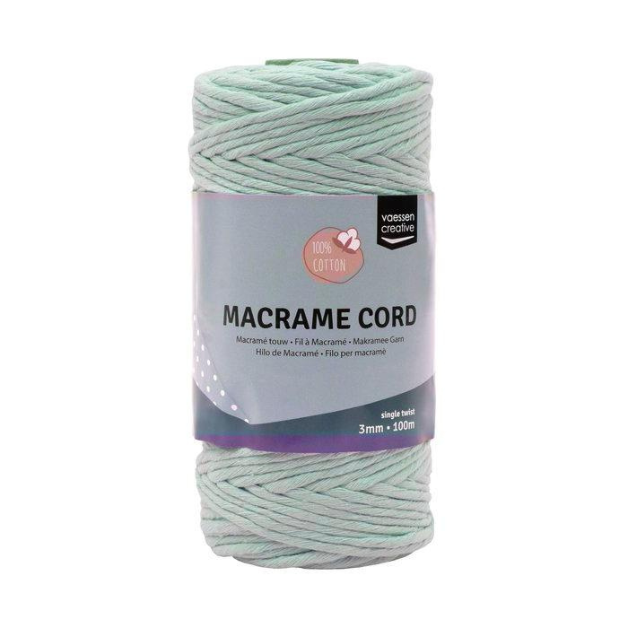 Macramé příze 3mmx100m mátově zelená