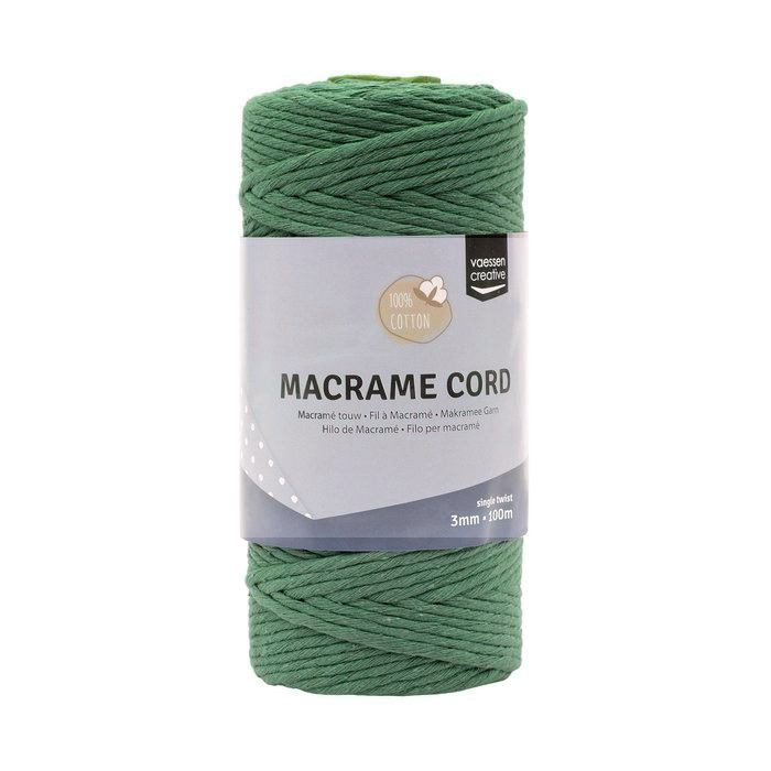 Macramé příze 3mmx100m olivově zelená