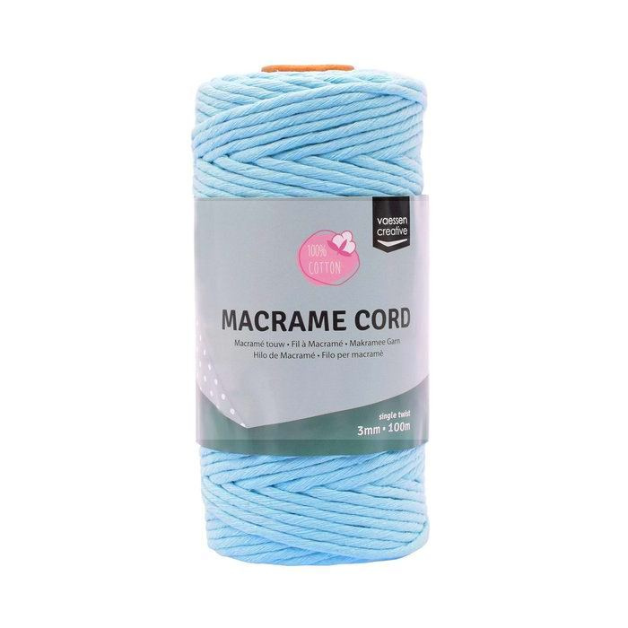 Macramé příze 3mmx100m světle modrá
