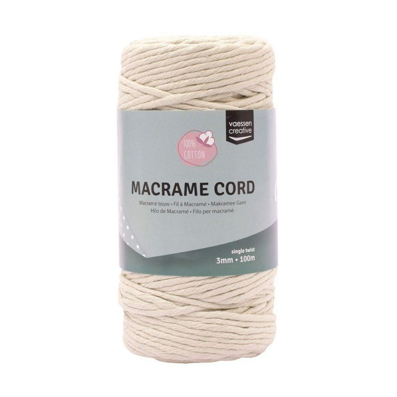 Macramé příze 3mmx100m natural