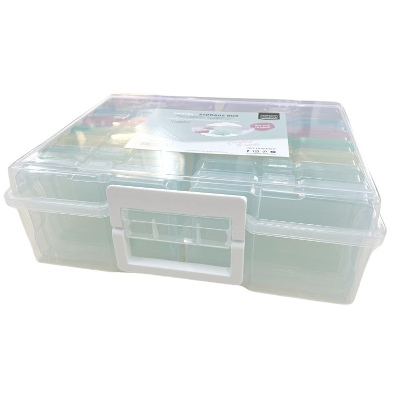 Plastový box organizér 37,5x30x13cm - pastelový