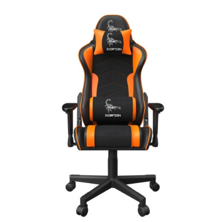 Gembird herní židle Scorpion černá/oranžová