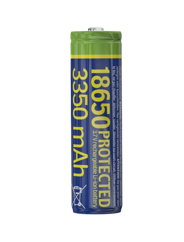 Chráněný li-ion akumulátor 18650 3,7 v 3350 mah