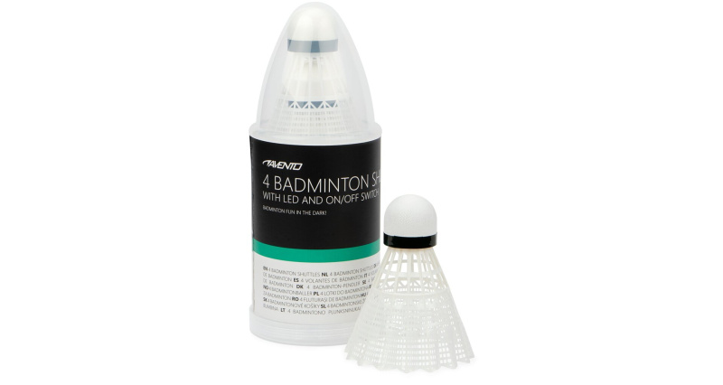 LED Shuttles 4 badmintonové míčky, tuba 4 ks