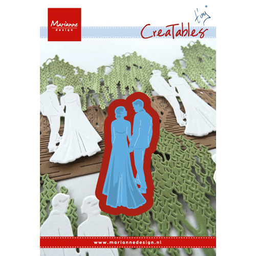 Nevěsta a ženich - vyřezávací kovová šablona Creatables (1ks) (7x3,5cm)