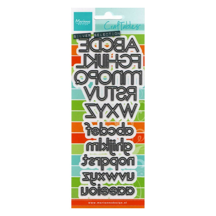 Abeceda - vyřezávací kovové šablony Craftables (10ks)