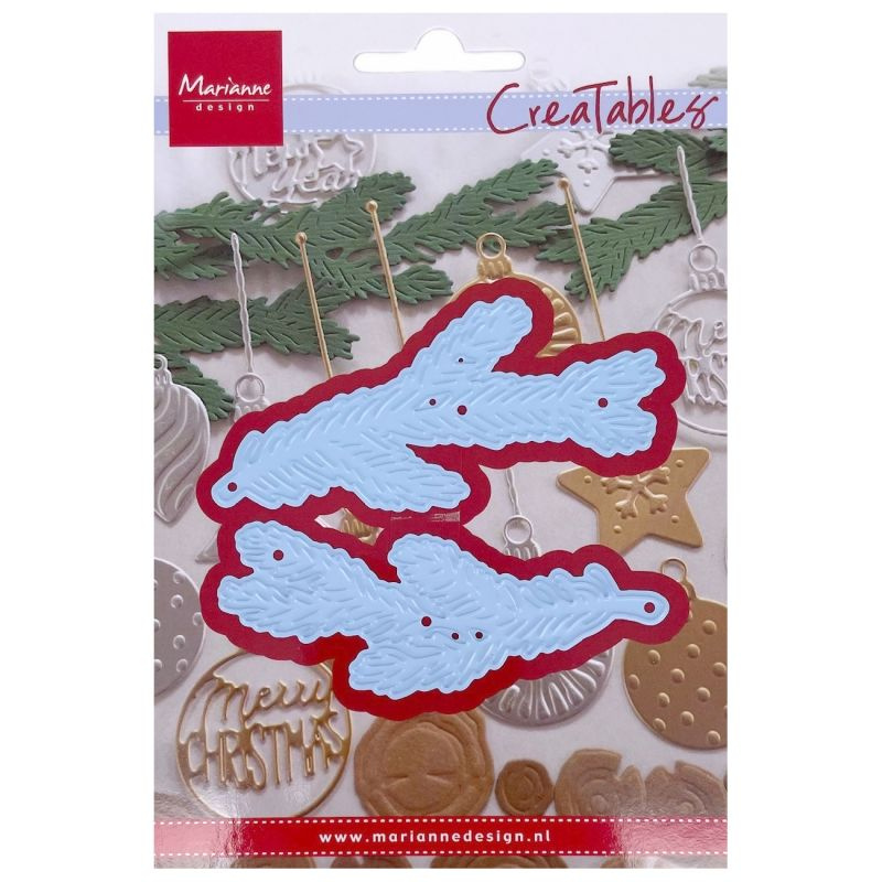 Větvičky smrku - vyřezávací kovové šablony Creatables (2ks)