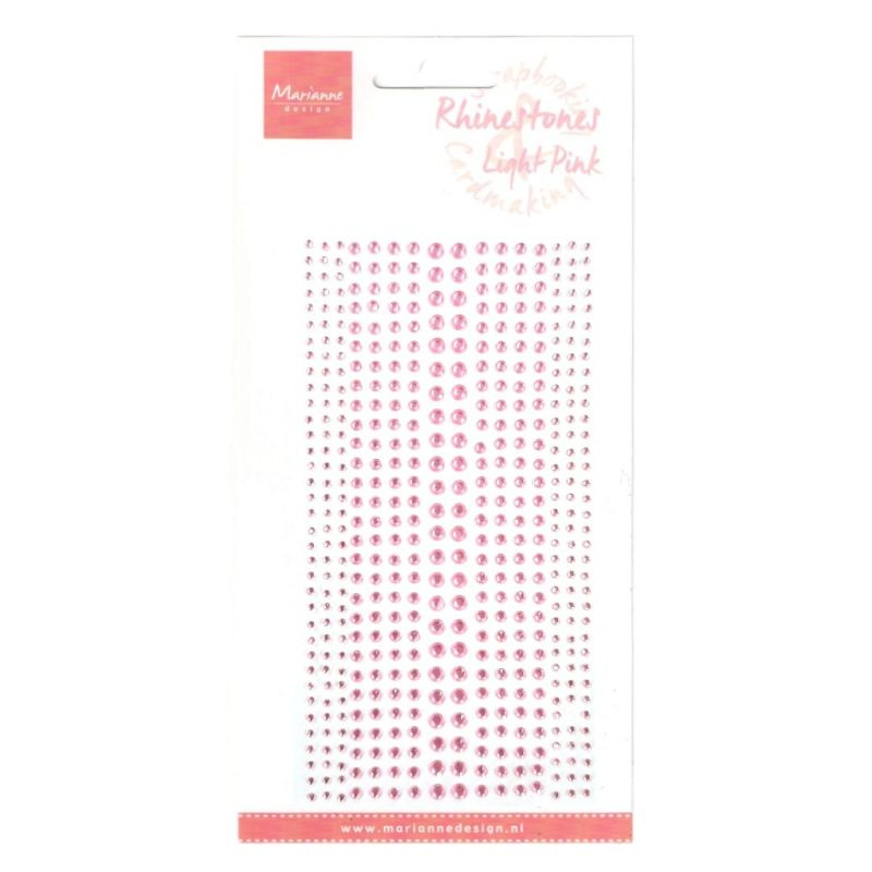 Samolepicí kamínky světle růžové 496ks