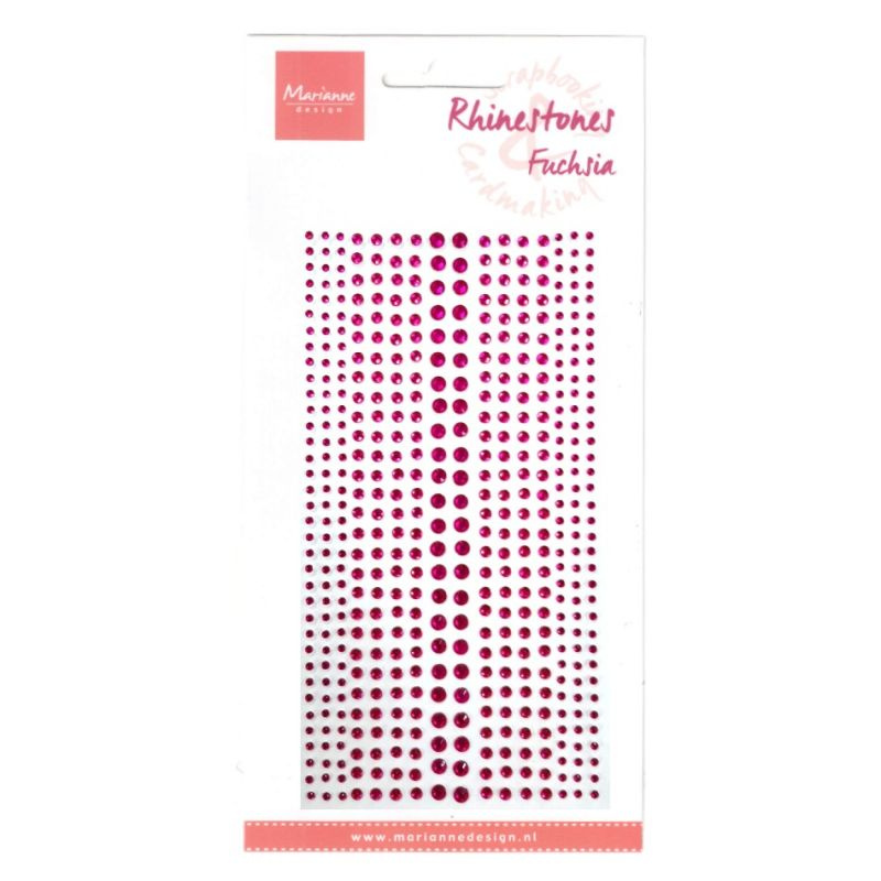 Samolepicí kamínky tmavě růžové 496ks