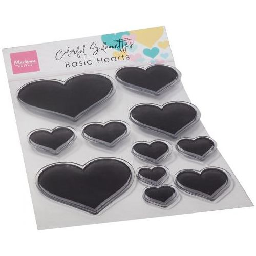 Srdíčka - silikonová gelová razítka (11ks)