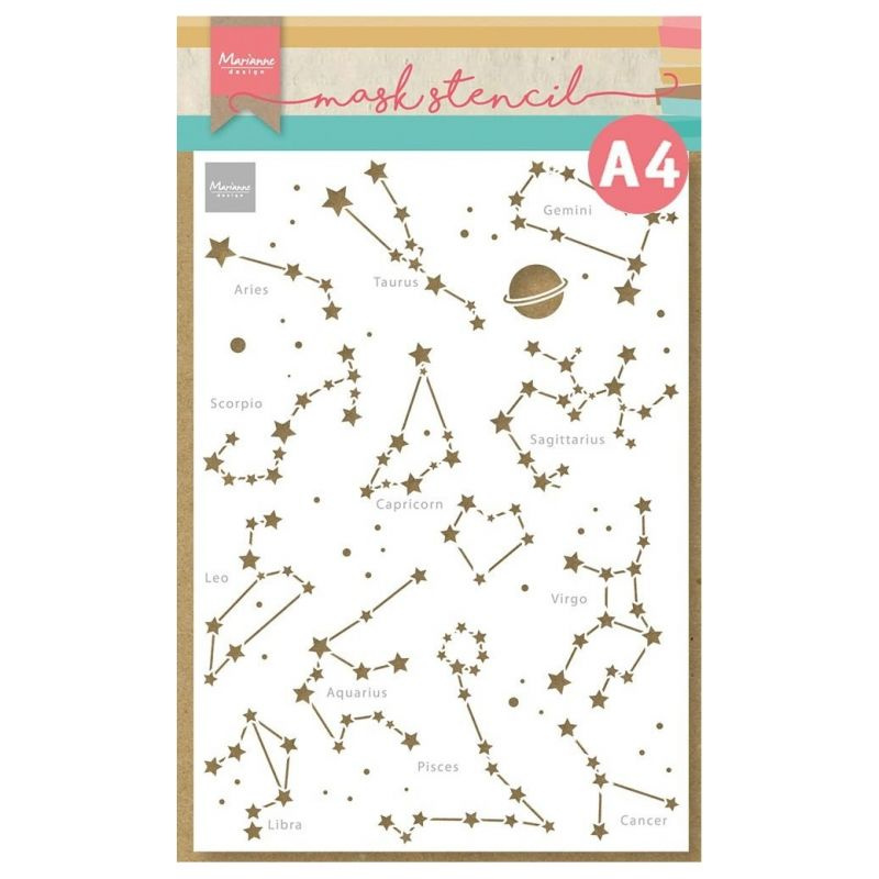 Plastová šablona 21x30cm souhvězdí