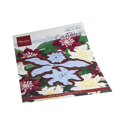 Vánoční hvězda - vyřezávací a embosovací kovové šablony Creatables (3ks)