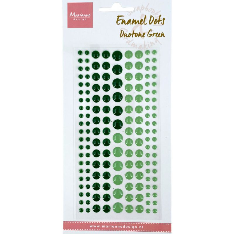 Enamelové samolepicí tečky (156ks) zelené