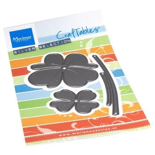 Čtyřlístek - vyřezávací kovová šablona Craftables (3ks)