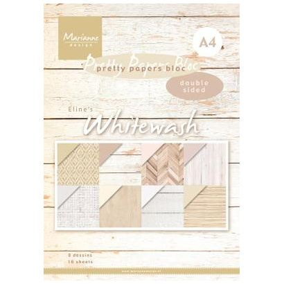 Sada oboustranných papírů A4 Eline´s Whitewash