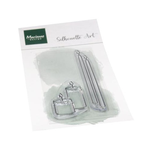 Svíčky - silikonové gelové razítko (2ks)