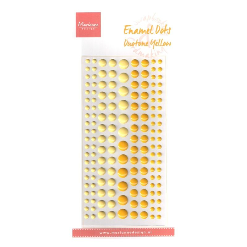 Enamelové samolepicí tečky (156ks) žluté